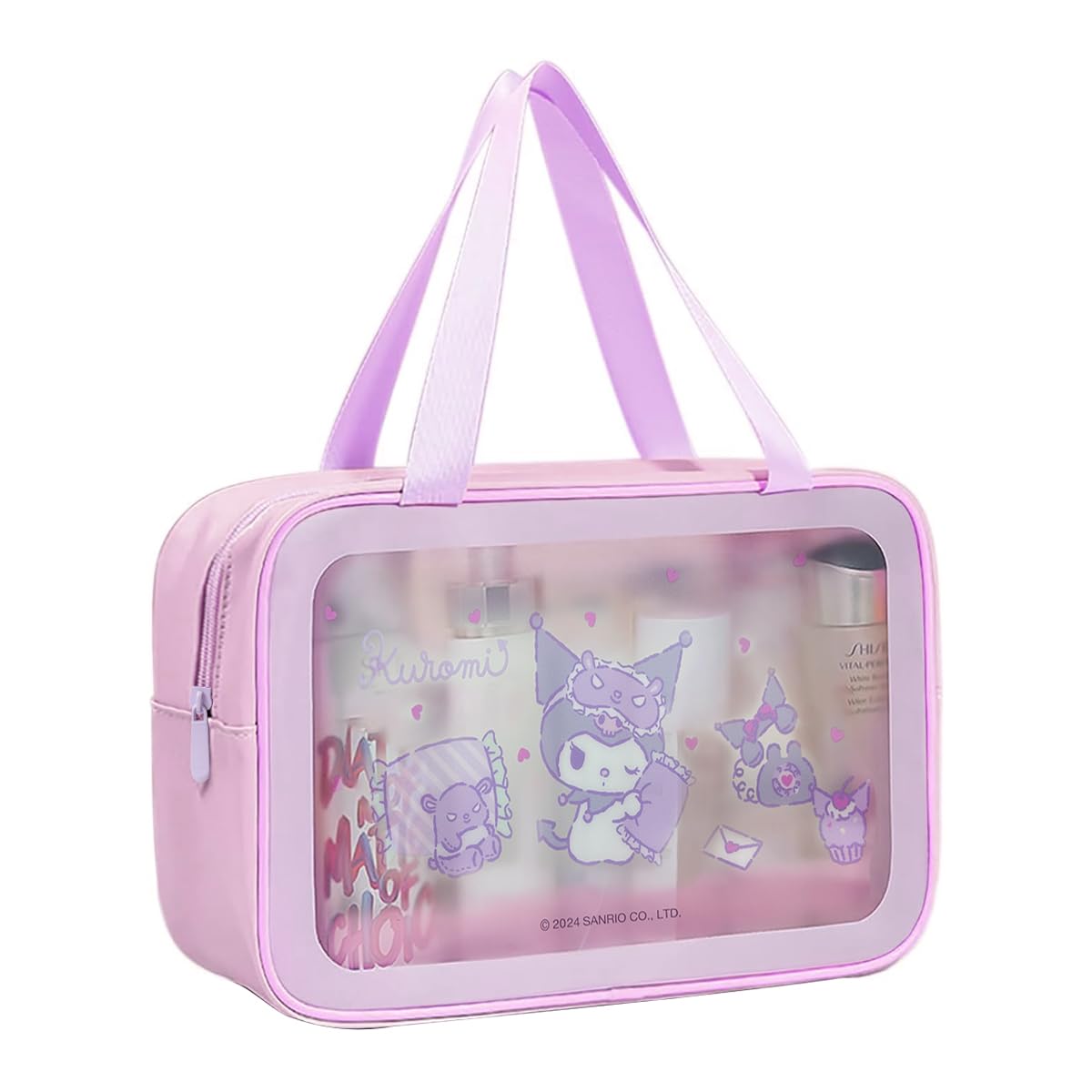 MAYCREATE® Toiletry Bag for Women, Kuromi Makeup Pouch Cosmetic Bags for Women, Cute Cartoon Travel Waterproof PVC Makeup Pouch Travelling(Large Size) MAYCREATE® Toiletry Bag for Women, Kuromi Makeup Pouch Cosmetic Bags for Women, Cute Cartoon Travel Waterproof PVC Makeup Pouch Travelling(Large Size)